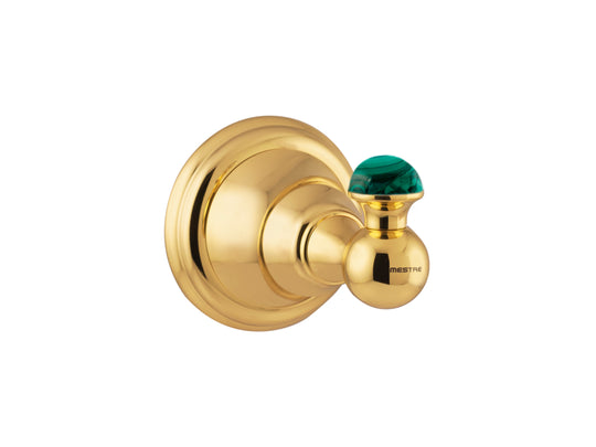 Atlantica Precious gold towel hook with malachite stone inlaid Secret Bath