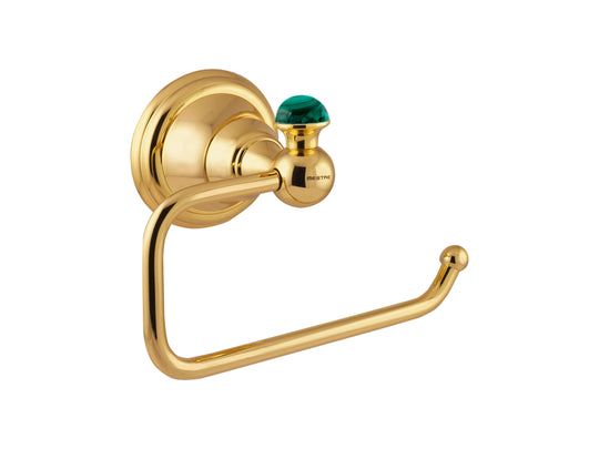 Atlantica Precious gold toilet paper holder with malachite stone inlaid Secret Bath