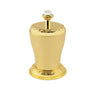 Boutique Swarovski® polished gold Cotton balls Jar, luxury bath accessories. Classic cotton case