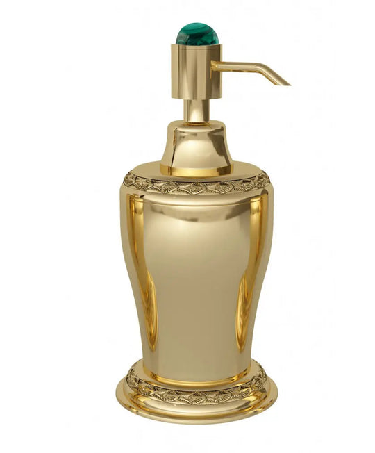 Boutique Swarovski® polished gold soap dispenser, luxury bath accessories Secret Bath
