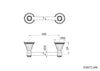 Adriatica large towel bar technical drawing.