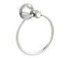 Adriatica towel ring polished chrome with clear Swarovski crystal inlaid. Luxury hand towel holder, high end bath accessory traditional style.