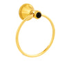 Adriatica Swarovski® gold towel ring, hand towel holder, luxury gold bath accessories