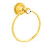 Adriatica Swarovski® gold towel ring, hand towel holder, luxury gold bath accessories
