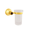 Adriatica Swarovski® gold wall toothbrush holder, luxury gold bath accessories