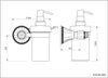 Adriatica traditional soap dispenser technical drawing.