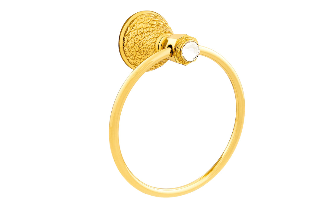 Dragon Swarovski® gold towel ring, hand towel holder, luxury towel rack Secret Bath