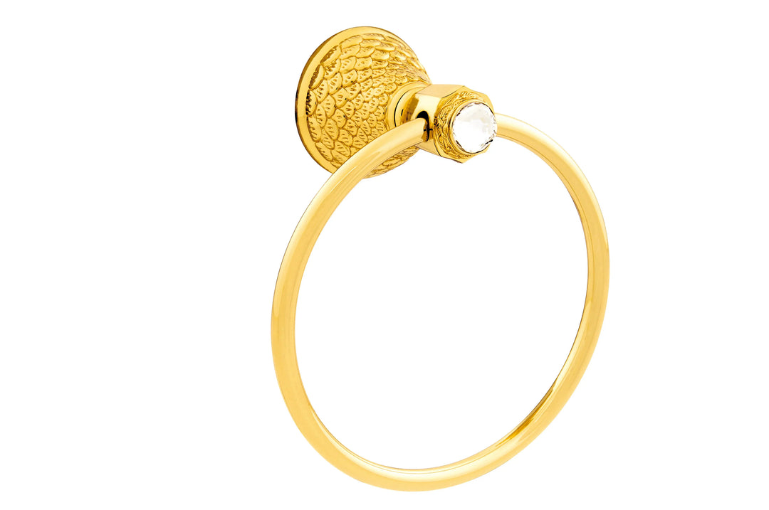 Dragon Swarovski® gold towel ring, hand towel holder, luxury towel rack Secret Bath