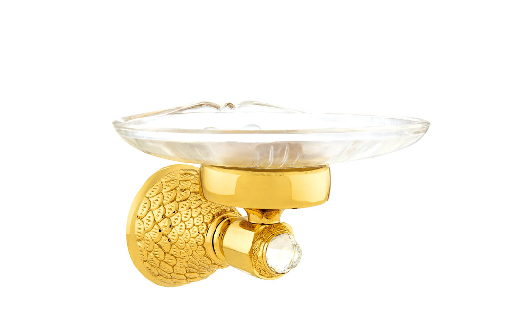Dragon Swarovski® gold soap dish, wall mounted soap dish, luxury bath accessories Secret Bath
