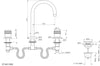 Soho three holes bathroom sink faucet. Polished chrome. Secret Bath
