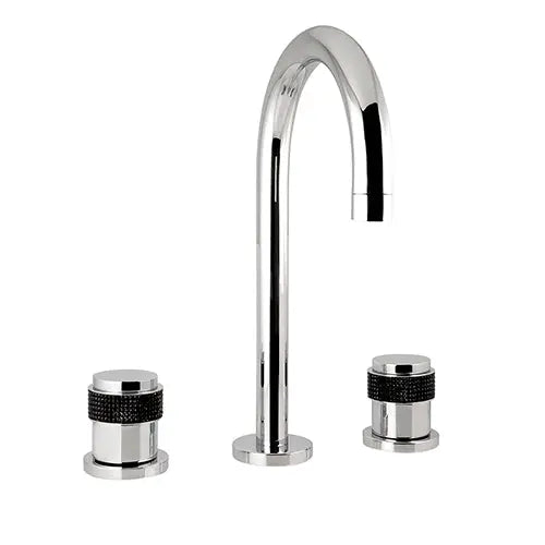 Soho three holes bathroom sink faucet. Polished chrome. Secret Bath