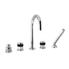 Soho tub faucet set with hand shower trim. Five holes. Top mounted bathtub faucet.
