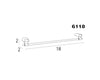 Iris Chrome White 18" Medium Towel Bar/Towel Rail Holder MT
