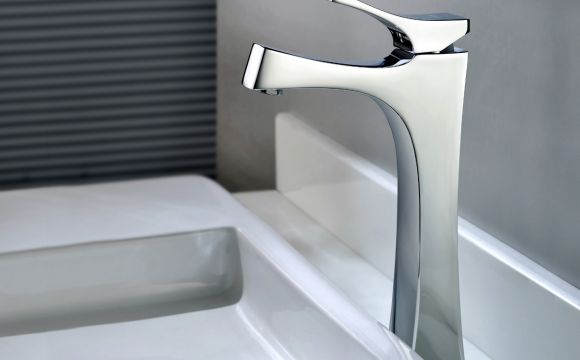 Virago bathroom vessel sink faucet.