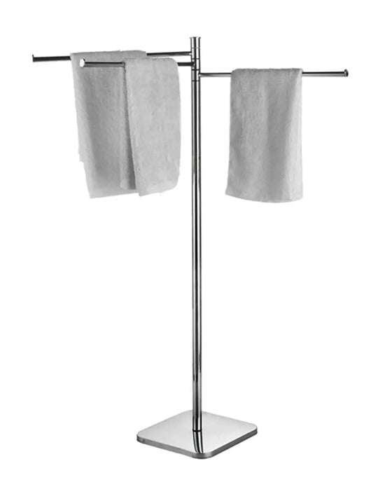 Thowing Rack Free Standing towel rack. Three swivel arms. Polished chrome ...