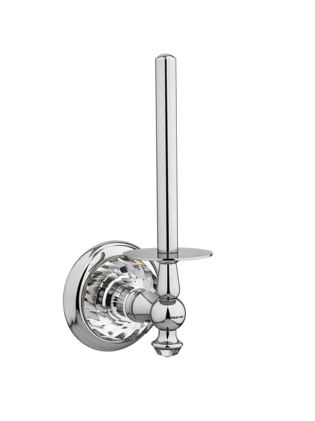 Strass Luxury chrome Vertical toilet paper holder with  Swarovski crystals. Decorated Secret Bath