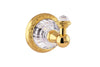 Strass Luxury gold towel hook with customized Swarovski crystals. Decorated plate Secret Bath