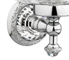 Strass Luxury chrome wall soap dish with customized Swarovski crystals. Decorated plate Secret Bath