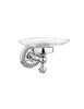 Strass Luxury chrome wall soap dish with customized Swarovski crystals. Decorated plate Secret Bath