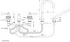 Soho lever tub faucet set with hand shower trim. Five holes. Top mounted bathtub faucet. Secret Bath