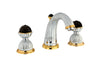 Artica Black Swarovski® Chrome Gold two handles widespread bathroom sink faucet, luxury fauctet