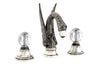 Swan antique silver widespread faucet, three holes faucet, luxury taps