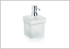 Orio Frosted glass table soap dispenser. Free standing large soap dispenser