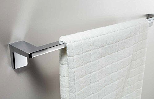 Nicole 24" polished chrome large towel bar holder. Towel rail. Bath accessories