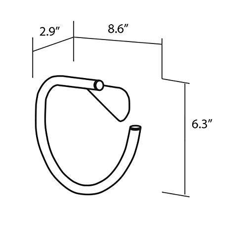 Nova Polished chrome Towel ring. Uraldi