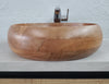 Bangalore bathroom vessel sink. Natural Acacia wood