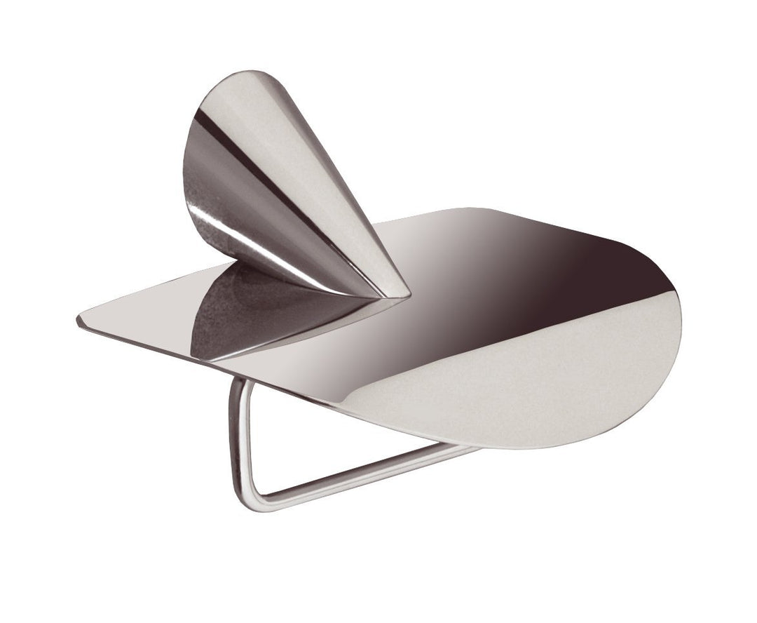 Nova Polished chrome toilet paper holder with lid. Uraldi