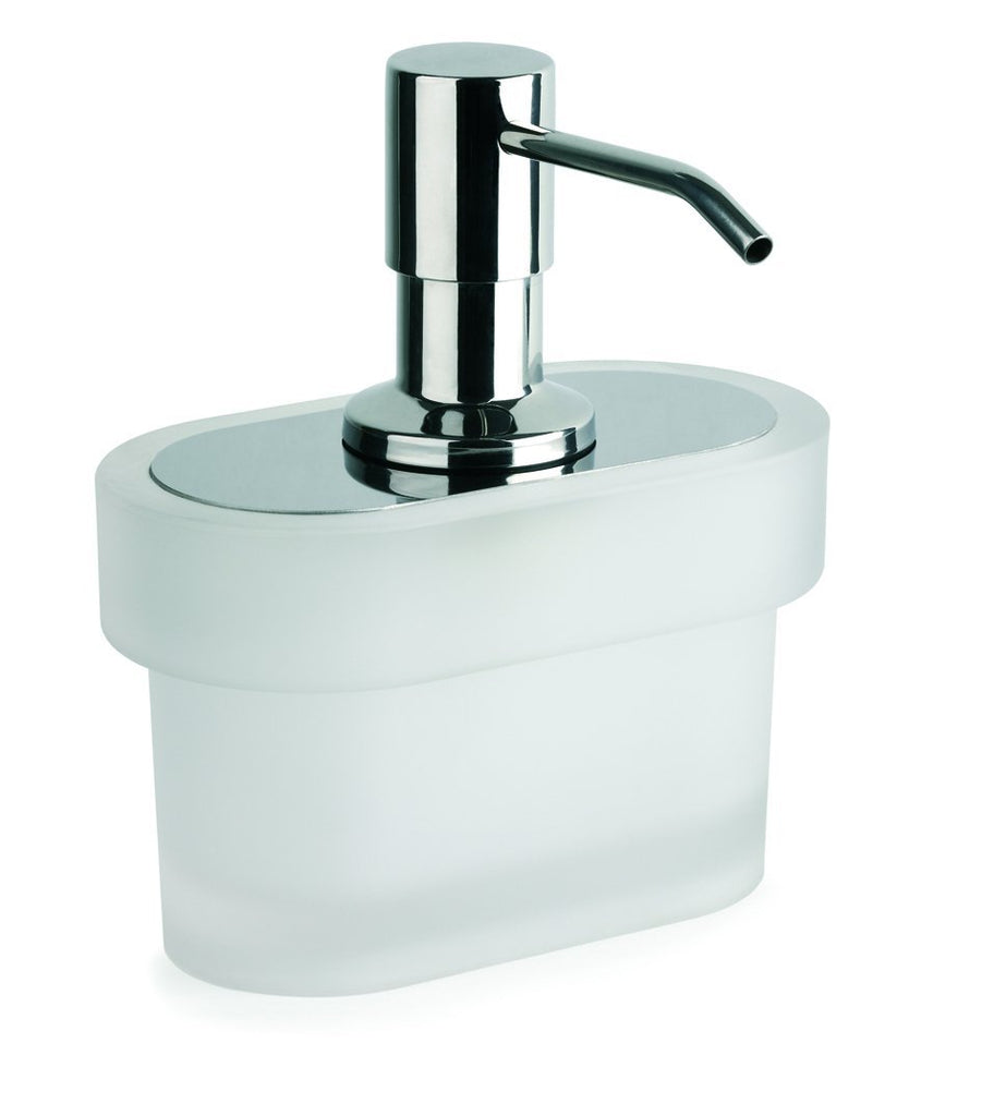 Bilbao frosted glass table soap dispenser. Modern soap dispenser, wall mounted soap dispenser