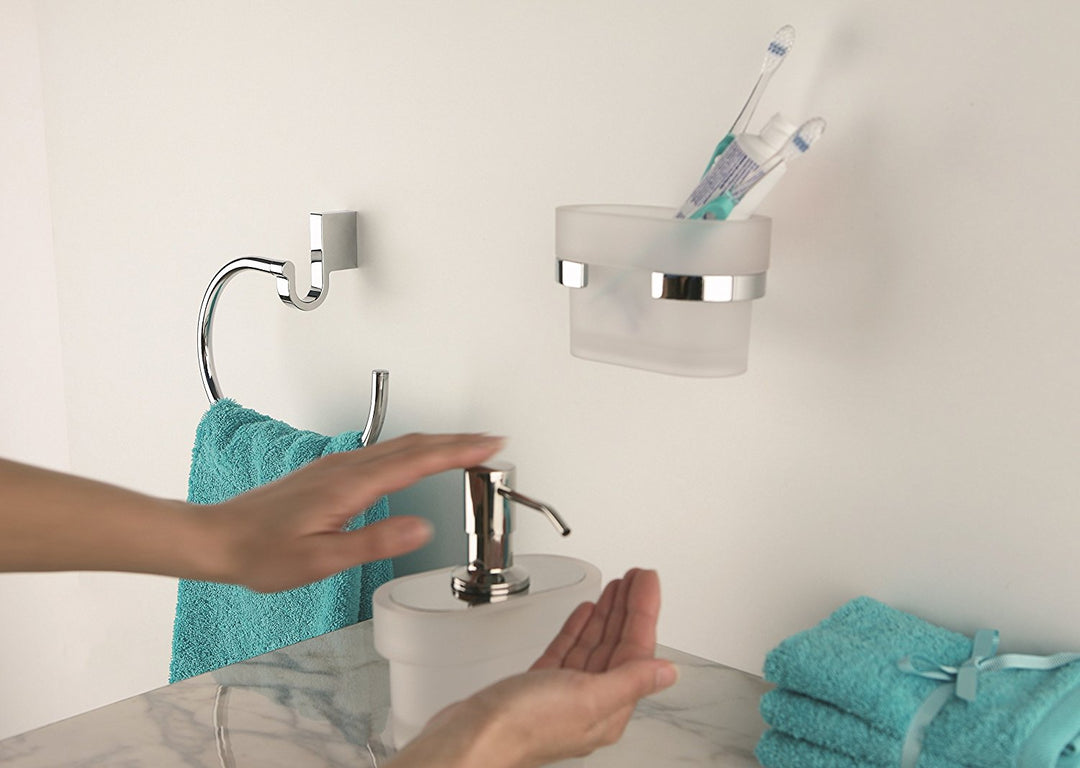 Bilbao chrome small hand towel holder. Small towel bar holder. Modern towel rail