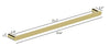 Lorena Brushed gold large towel bar 24". Brush gold towel rail secretbathstore