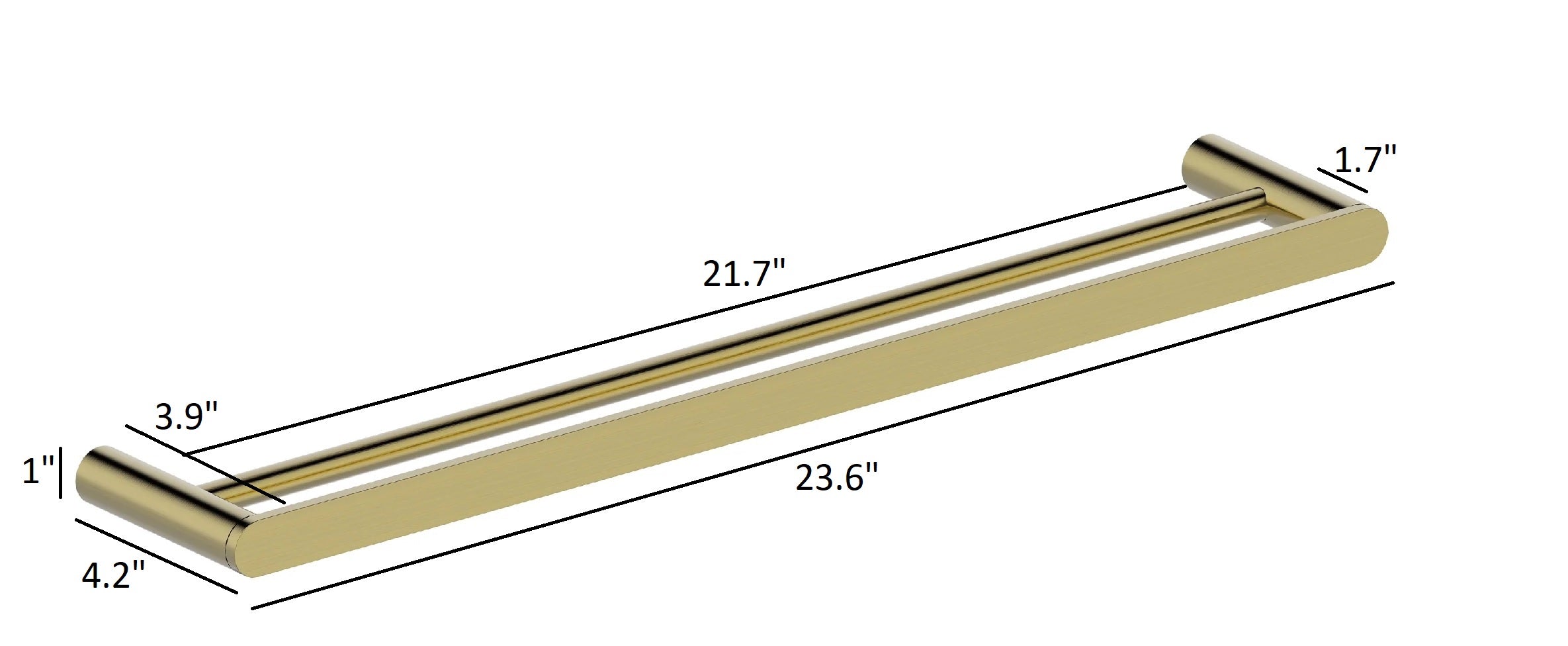 Brushed Gold 24 in. Towel Bar