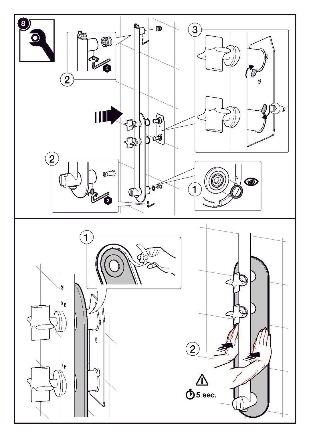 ARMANI/Roca thermostatic shower column. Armani shower system ARMANI/Roca