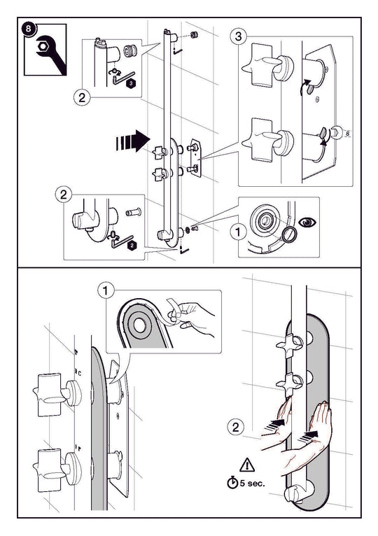 ARMANI/Roca thermostatic shower column. Armani shower system ARMANI/Roca