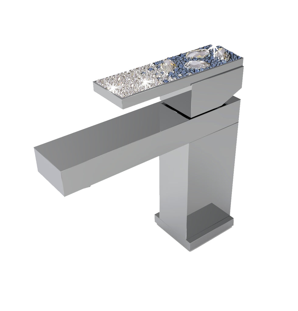 ALR2524M101CR, Altair Rive Gauche chrome bathroom sink faucet with Swarovski crystals, Luxury faucet