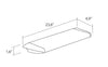 Alada Polished chrome 24" shelf. Alada collection Uraldi