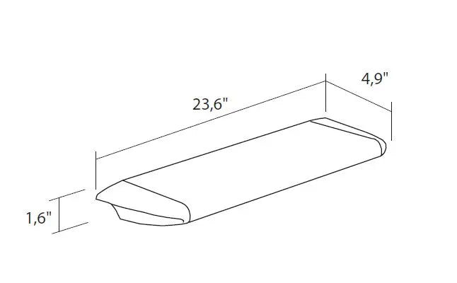 Alada Polished chrome 24" shelf. Alada collection Uraldi