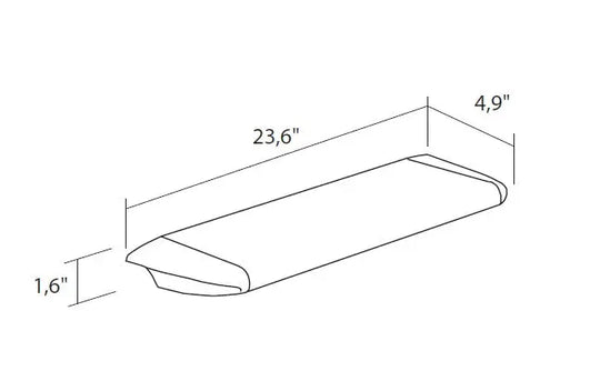 Alada Polished chrome 24" shelf. Alada collection Uraldi