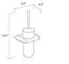 Alada Polished chrome wall toilet brush holder set. Uraldi