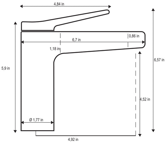 GT single handle bathroom sink faucet. Modern tap Marti 1921