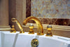 Artica Swarovski 5 holes bathtub faucet set . Luxury deck-mount bathtub taps, European brand