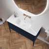 Dijon Contemporary Free standing 48" Navy Blue bathroom vanity. Solid ash.