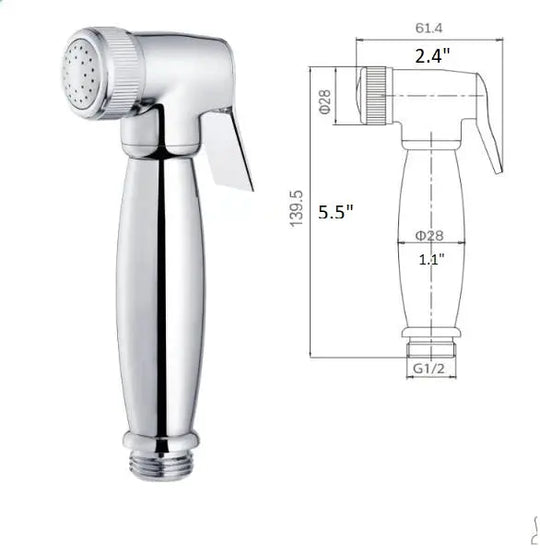 Crevasse Handheld bidet sprayer set for toilet. secretbathstore