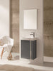 Pack Piccolo 18 inches floating small bathroom Vanity with sink and mirror.