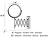 Wall mounted two sides extending 5X magnification makeup mirror. Polished chrome