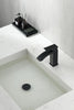 Monaco Single Hole Matte black Bathroom Sink Faucet. Deck mount black faucet