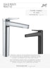 GT Polished gold single handle bathroom vessel sink faucet. Gold tall faucet Marti 1921